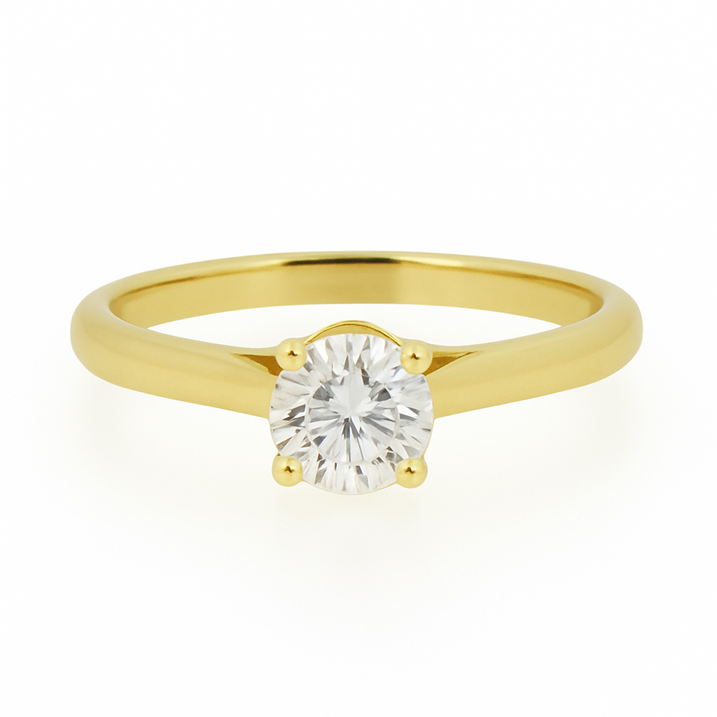 Solitaro Tipo Lucida Amarillo .91 ct