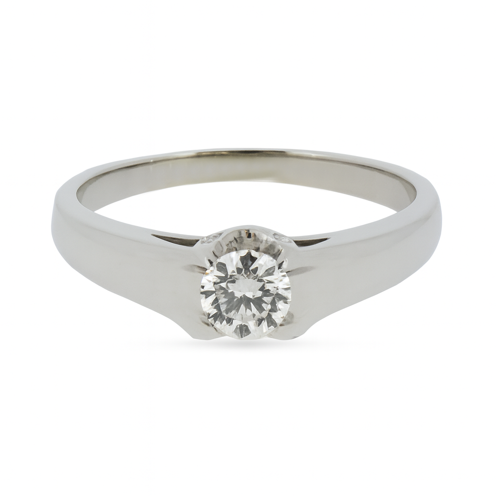 Solitario Hojas V .43 ct